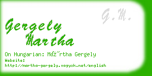 gergely martha business card